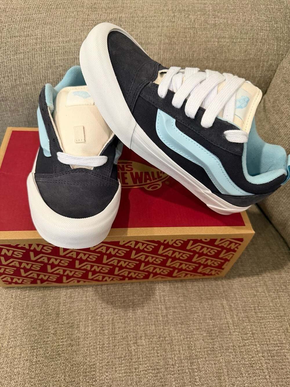 Vans Knu Skool Retro Sport Grey/Blue Juniors Sneakers